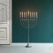 Vintiquewise Modern Solid Metal Judaica Hanukkah Menorah 9 Branched Candelabra, Aluminum Finish Large QI004119.AL.L - alternate 2